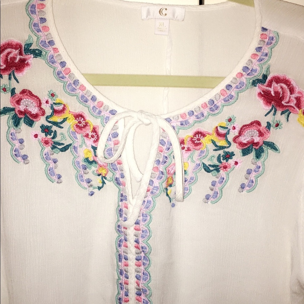A loose fitted peplum top